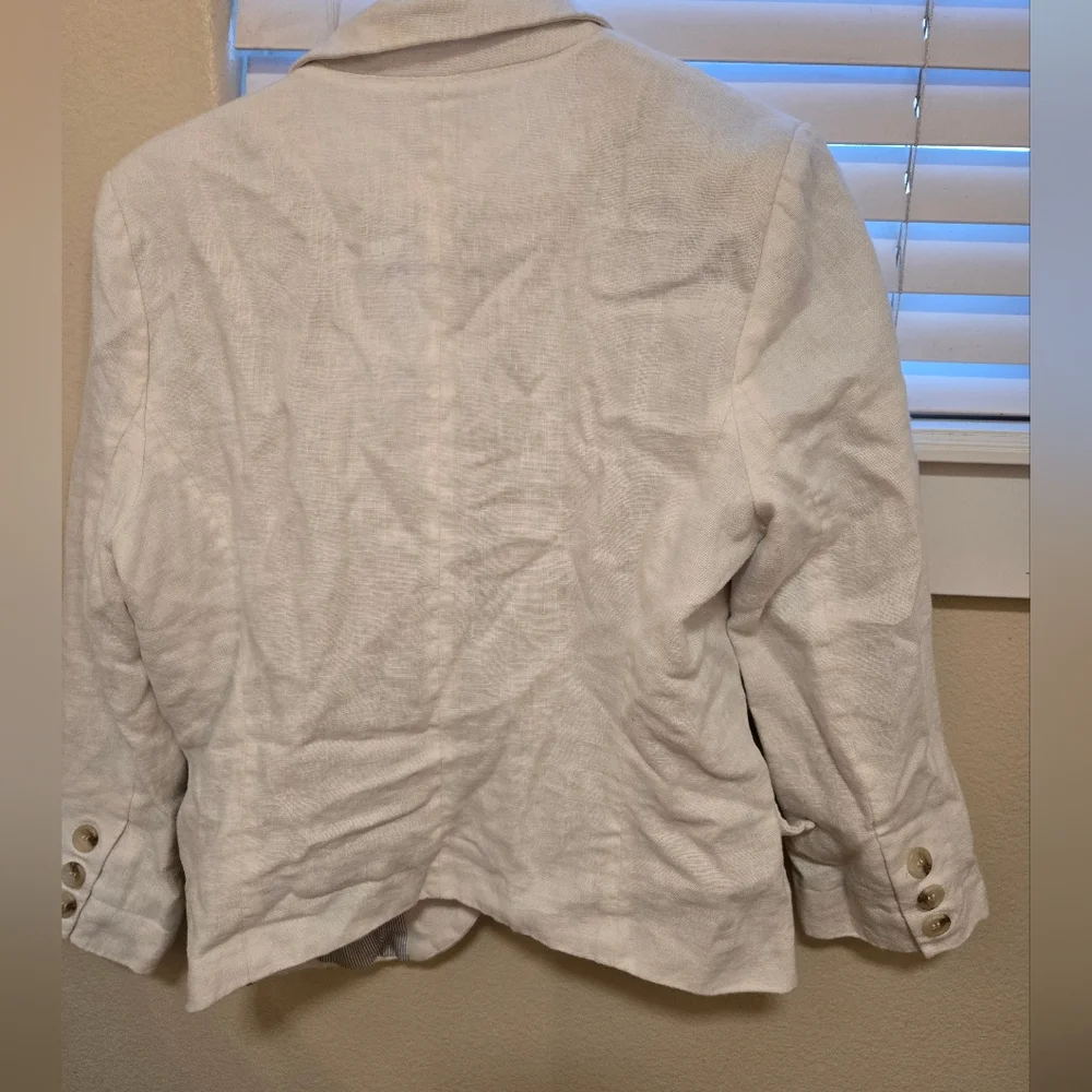 White linen blazer by Gibson - Picture 2 of 2